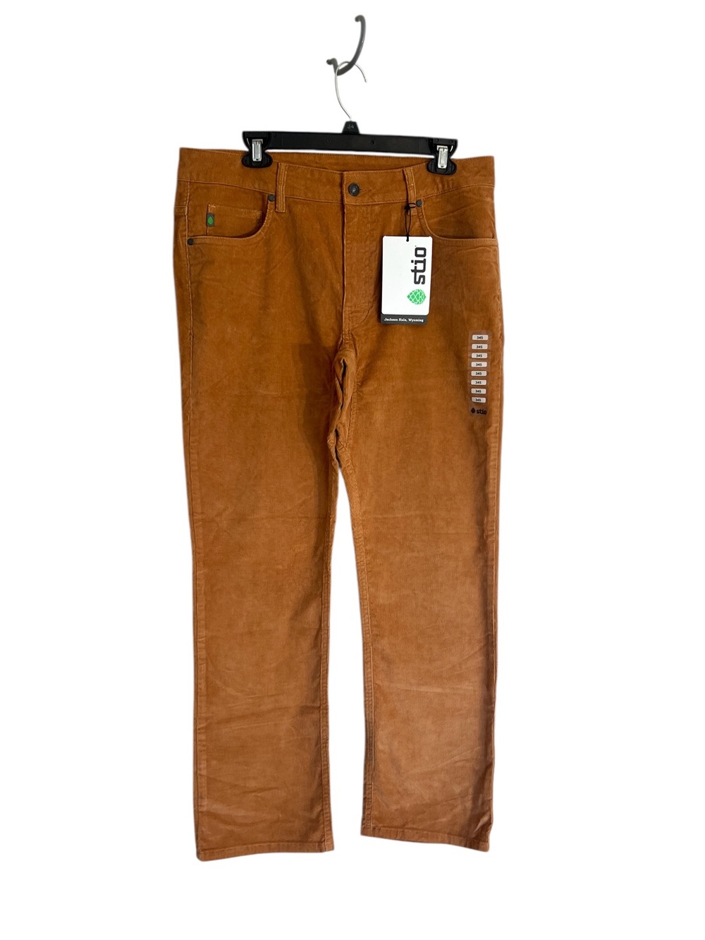 NWT Stio Rivet Cord corduroy cotton straight leg pant sz 34S dusty leather tan
